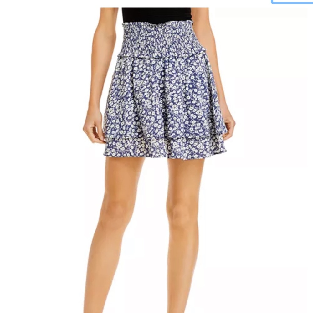 Rails floral smocked mini skirt